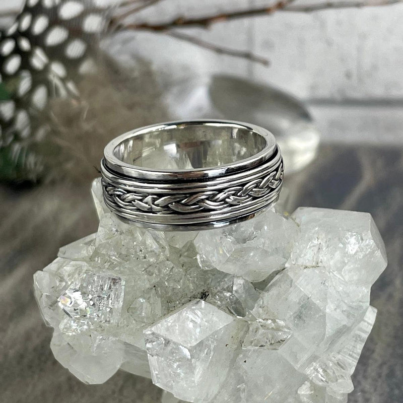 Braided Band Spinner Ring