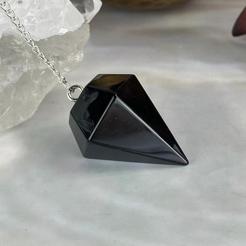 Black Stone Silver Pendulum