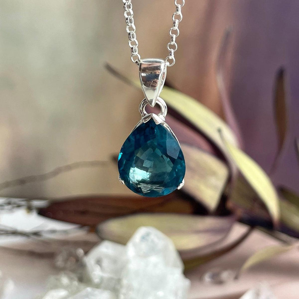 Fluorite Pear Cut Pendant