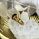 Gold Plated Amber Ring