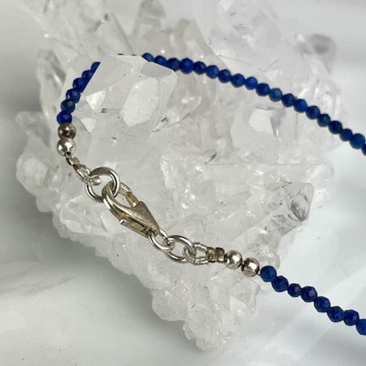 Lapis Lazuli Faceted 2-2.5mm Bead Necklace