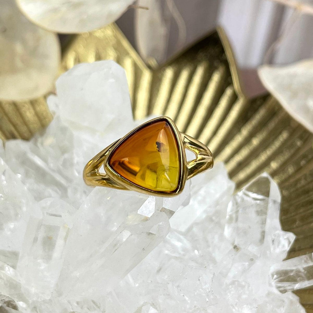 Amber Men's Pinky Ring