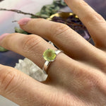 Sterling Silver Prehnite Ring