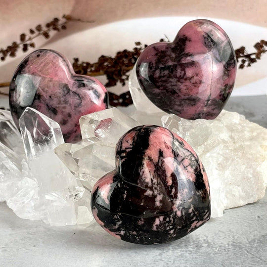 Rhodonite Crystal Hearts