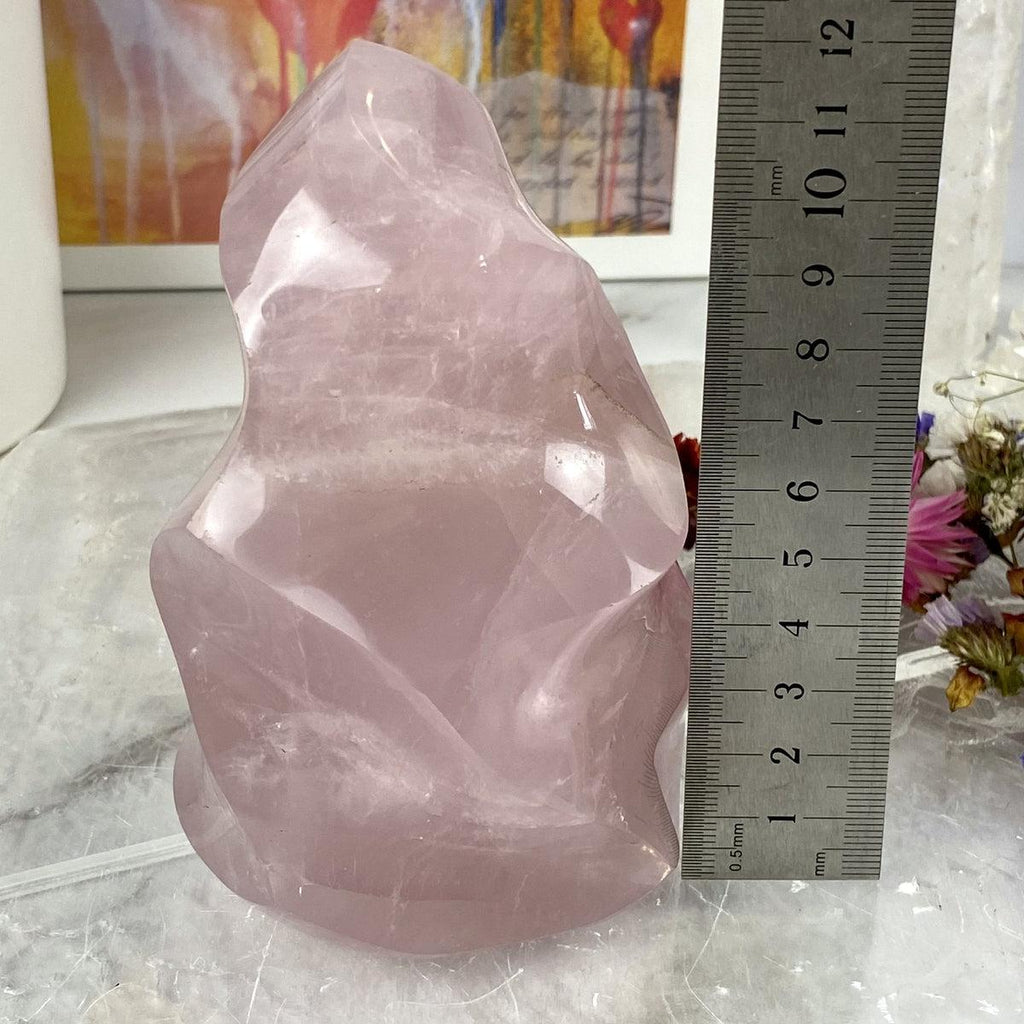 Rose Quartz Crystal Flames 12cm - 19cm