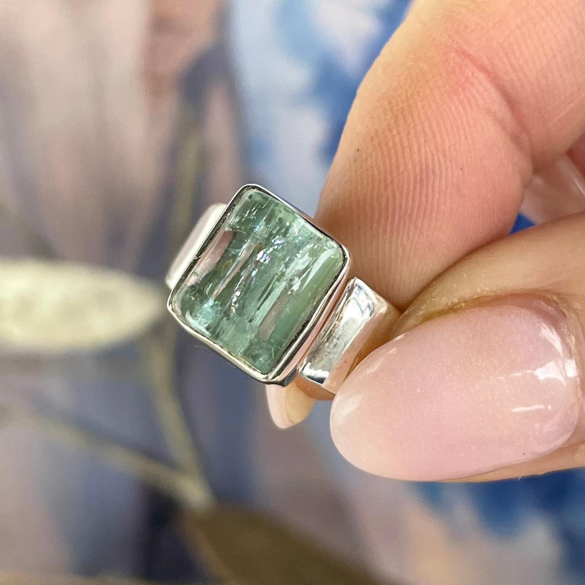 Small Size Aquamarine Ring