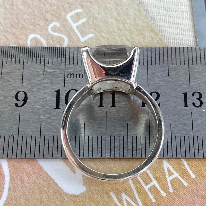 Clear Quartz Silver Ring