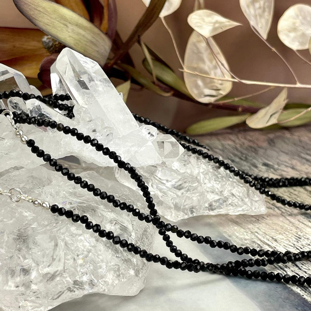 Black Tourmaline Evening Beads