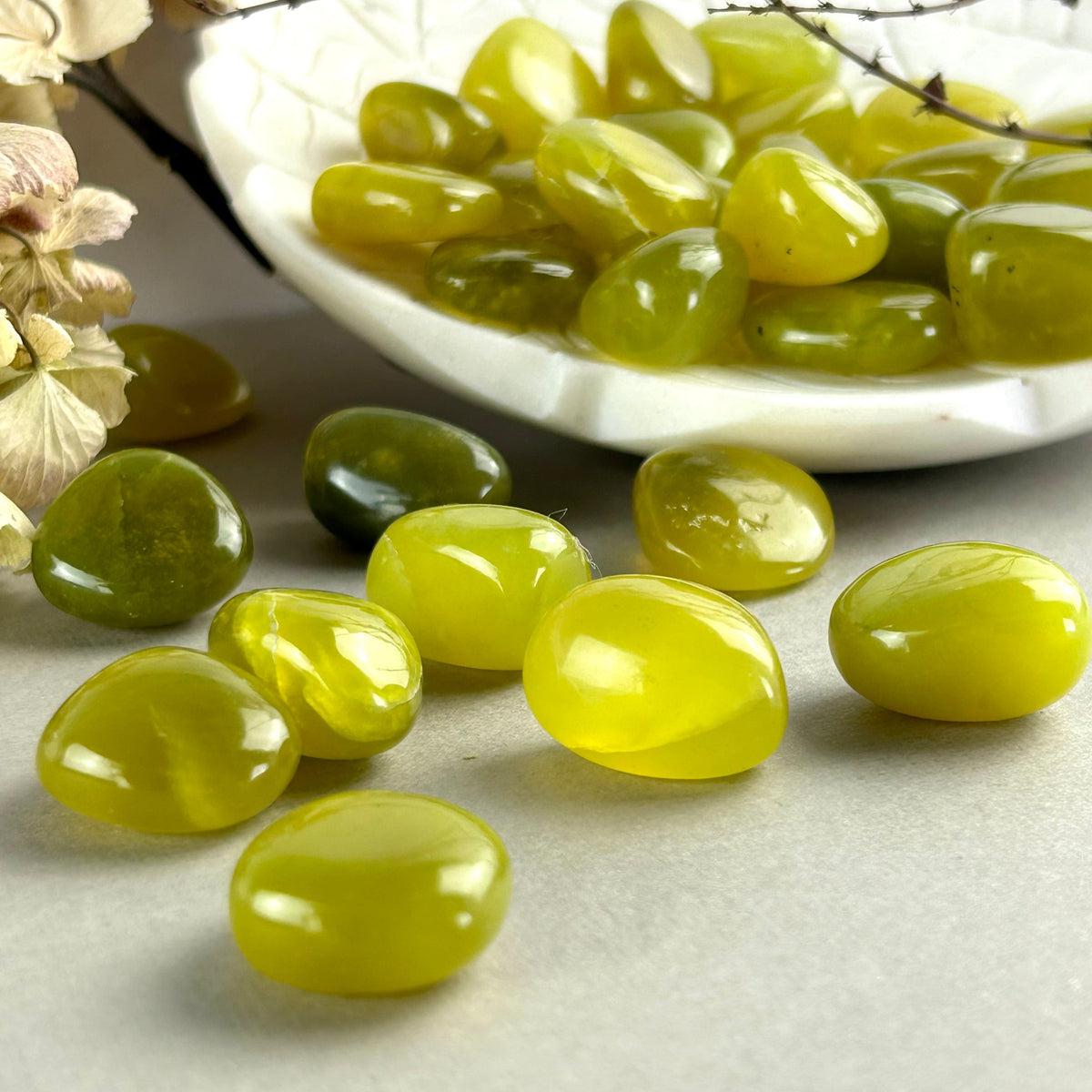 Lime Green Tumble Stone