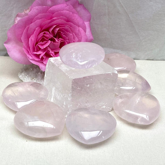 Rose Quartz Crystal Hearts High Grade 3cm - 6cm
