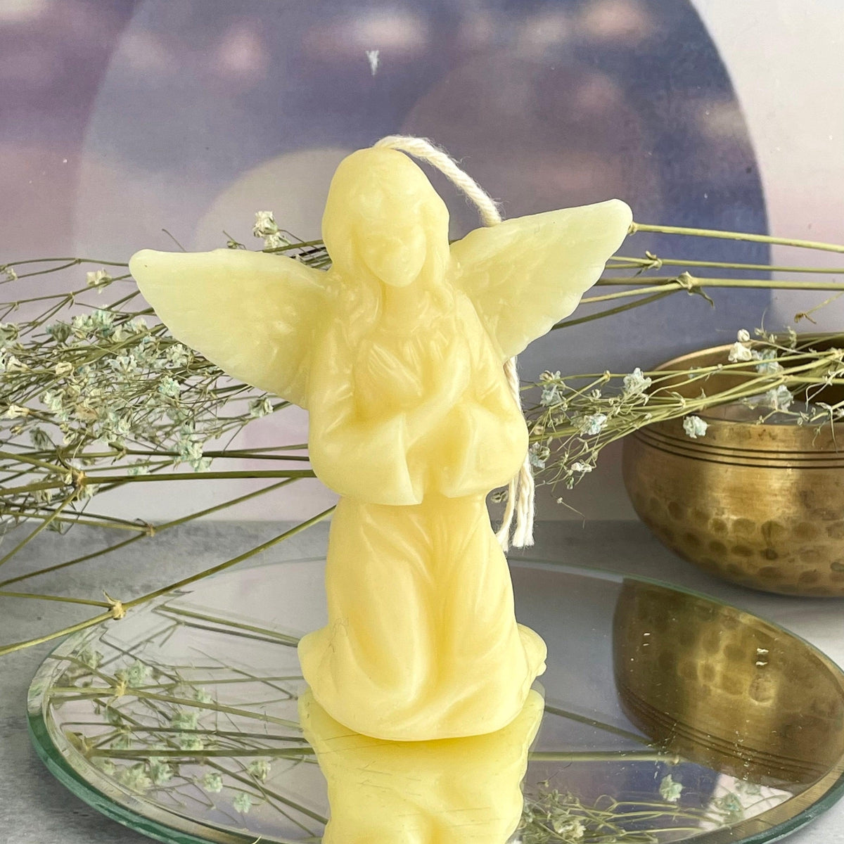 Angel Beeswax Candle