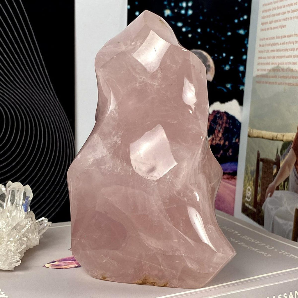 Rose Quartz Crystal Flames 12cm - 19cm