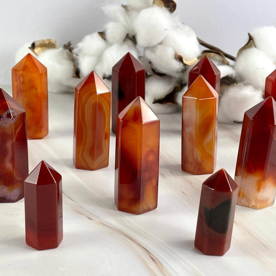 Carnelian Crystal Points