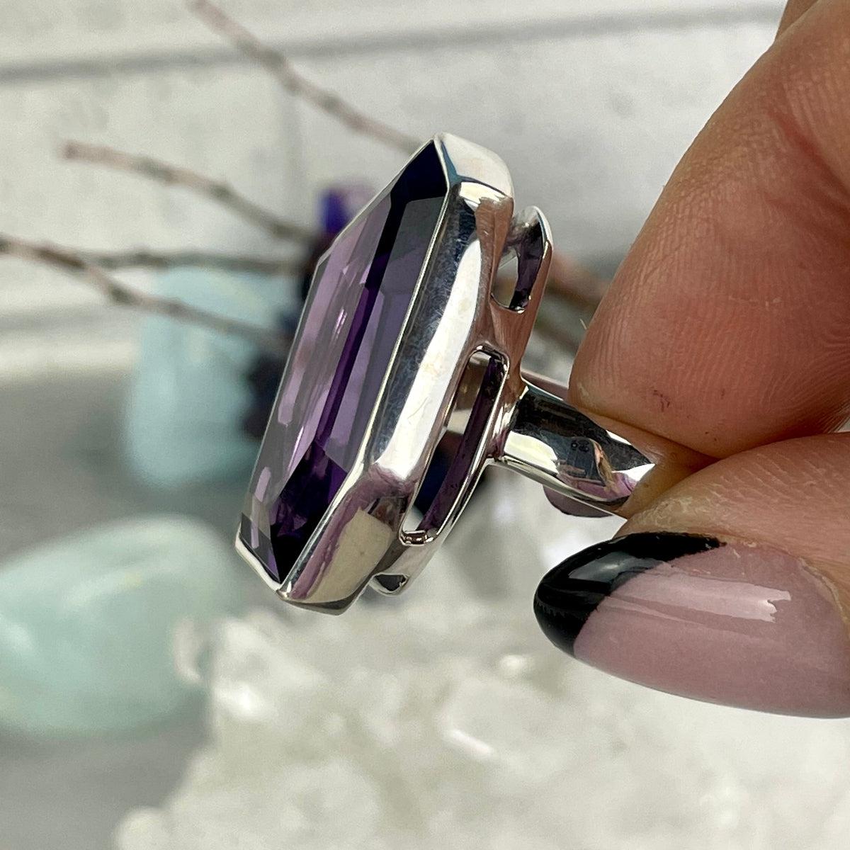 Modern Amethyst Ring