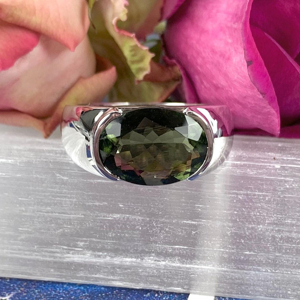Moldavite Cocktail Ring