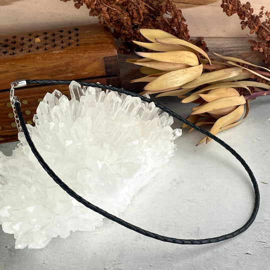 Braided Italian Leather & Silver Necklace - 3mm