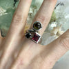 Pink And Green Tourmaline Ring