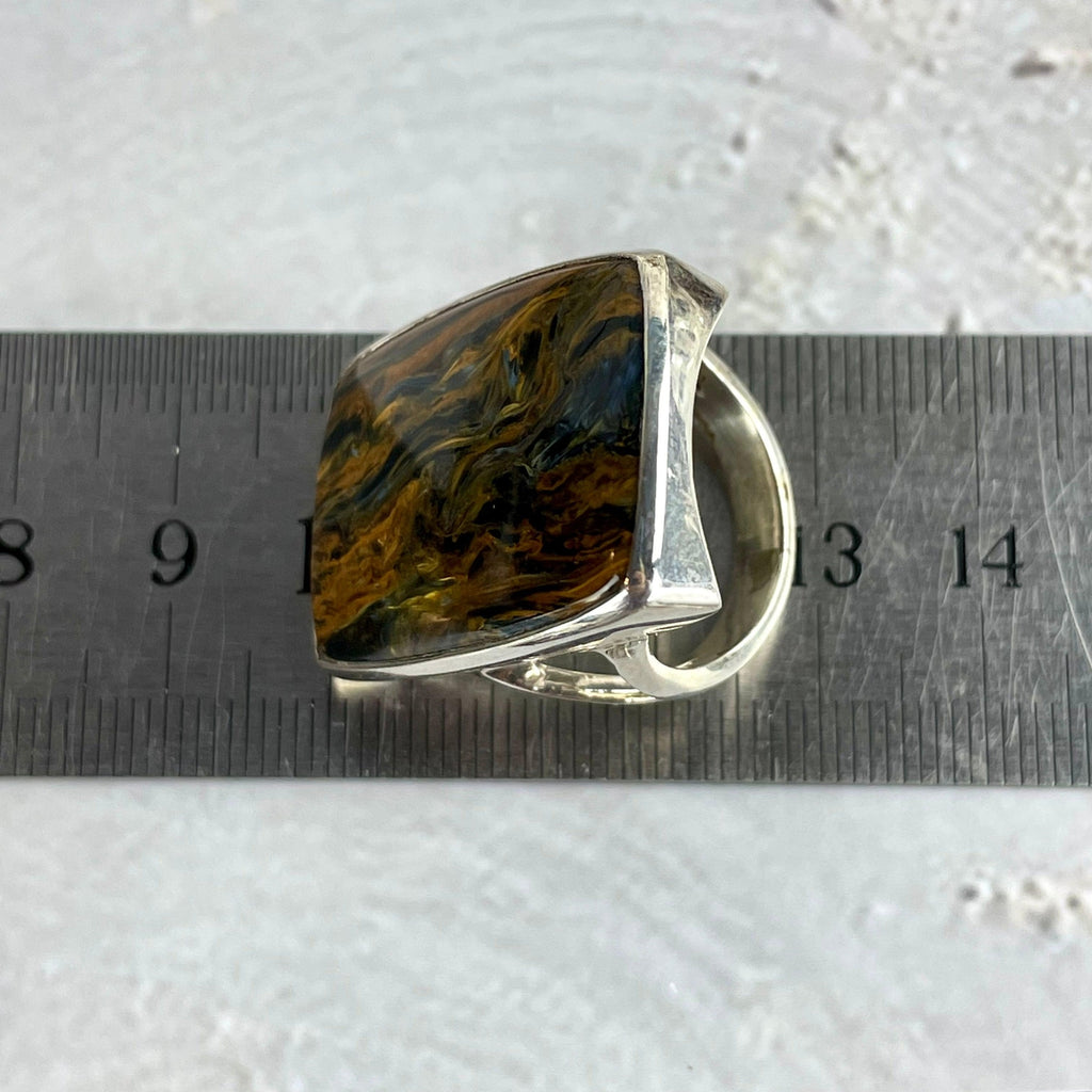 Blue And Orange Crystal Ring