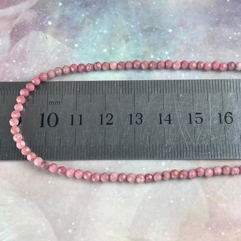 Rhodonite Faceted Bead Necklace