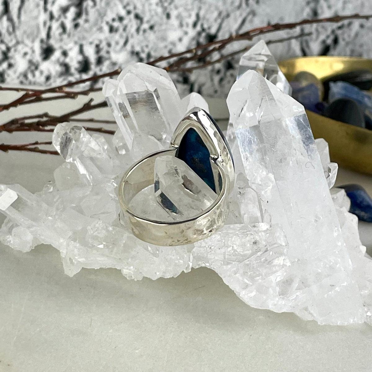 Azurite Teardrop Ring