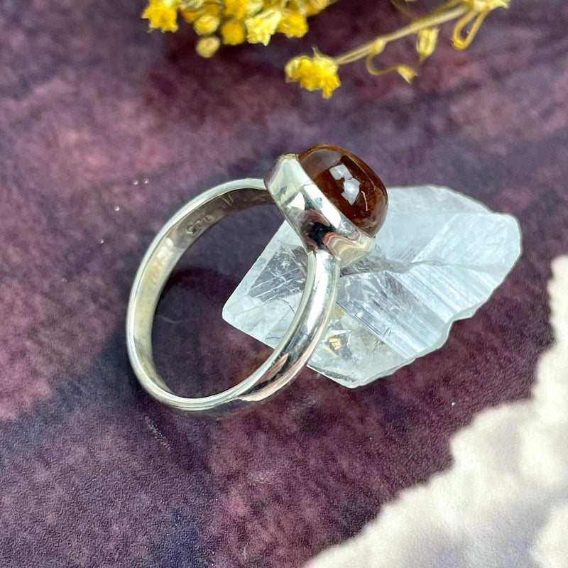 Sterling Silver Oval Citrine Ring