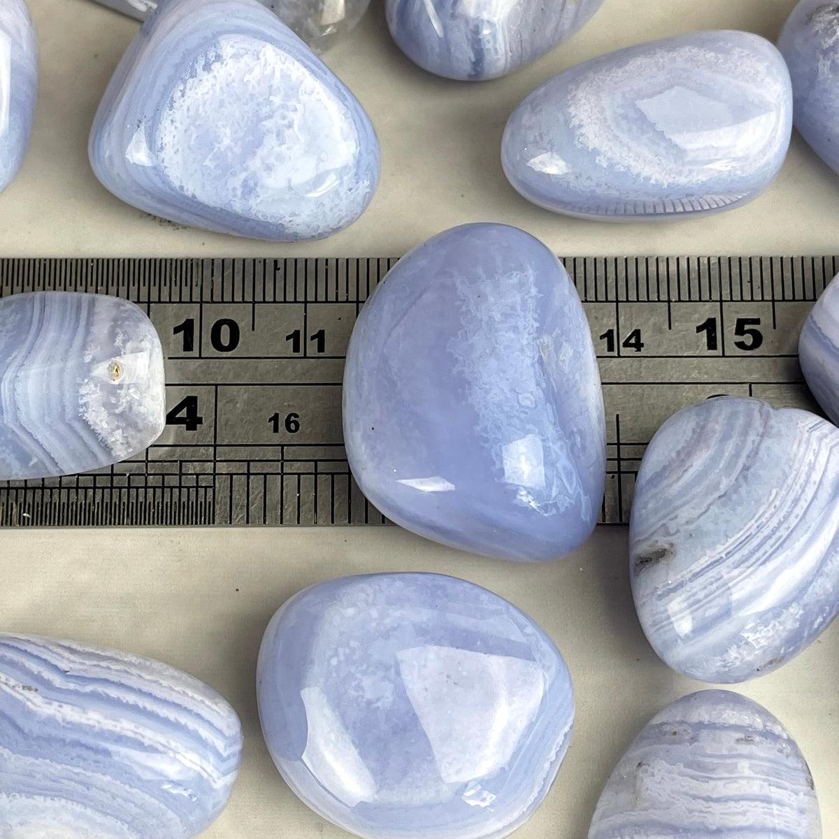 Blue Lace Agate Tumbled Stones