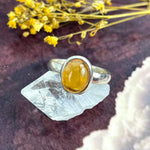 Oval Citrine Cabochon Ring