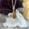 Amber Set In Sterling Silver