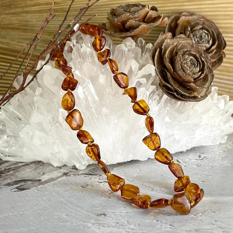 Baltic Amber Baby Bead Necklace