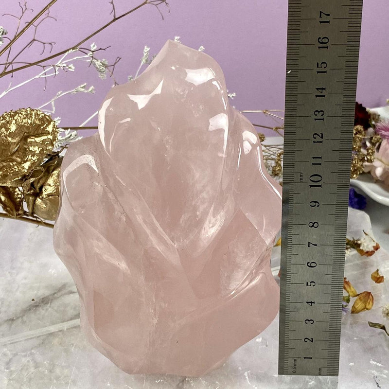 Rose Quartz Crystal Flames 12cm - 19cm