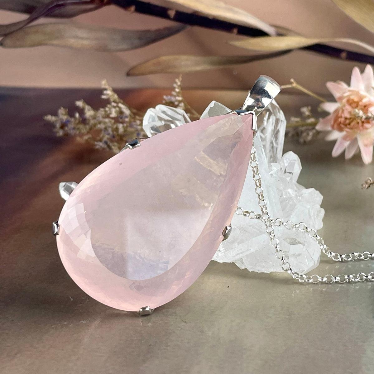 Rose Quartz Cocktail Necklace