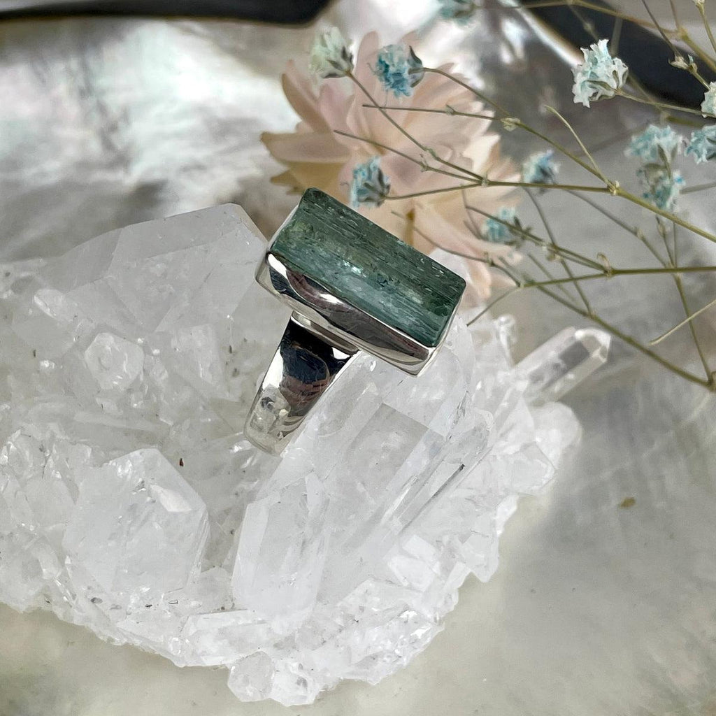 Green Aquamarine Ring
