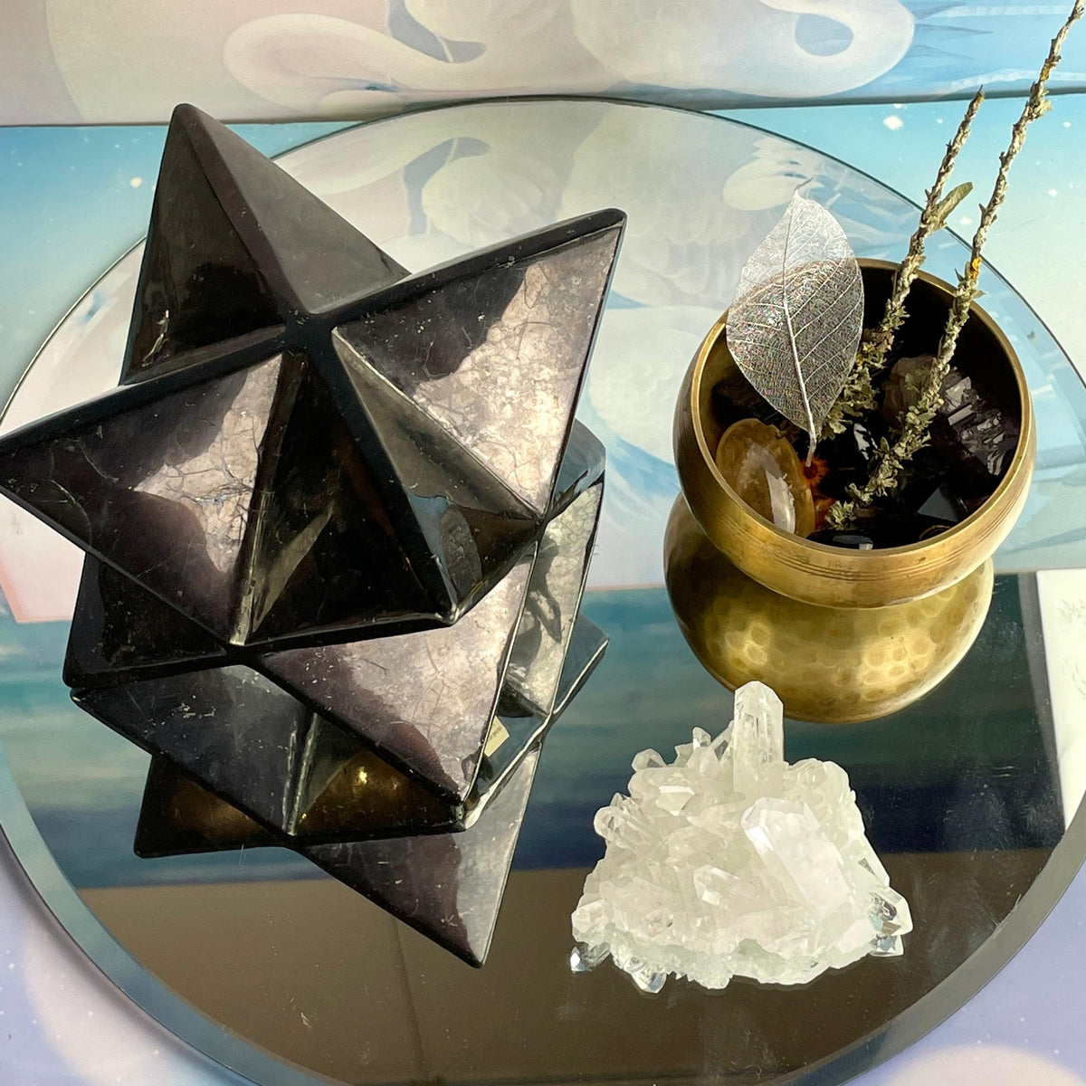 Double Linking Pyramid Sculpture