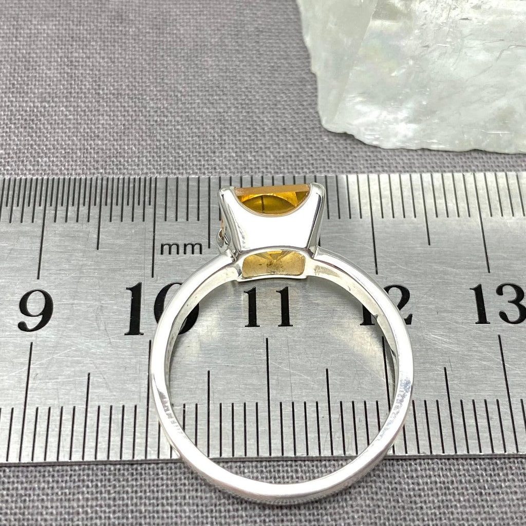 Citrine Square Cut Ring
