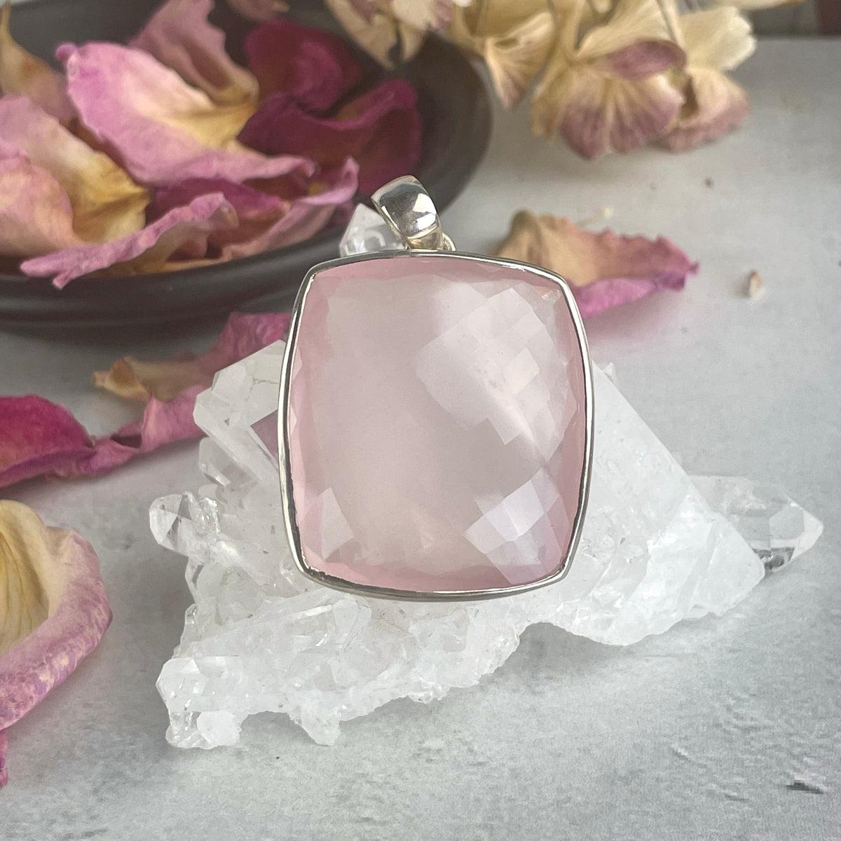 Large Rose Quartz Pendant