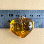 Yellow Amber Heart Pendant