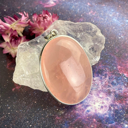 Rose Quartz Oval Pendant