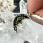 Crescent Moon Amber Pendant