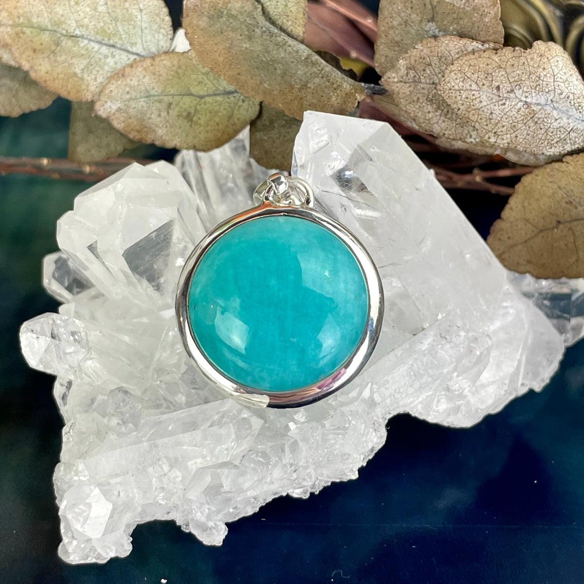 Round Amazonite Pendant