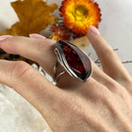 Women's Unique Amber Ring