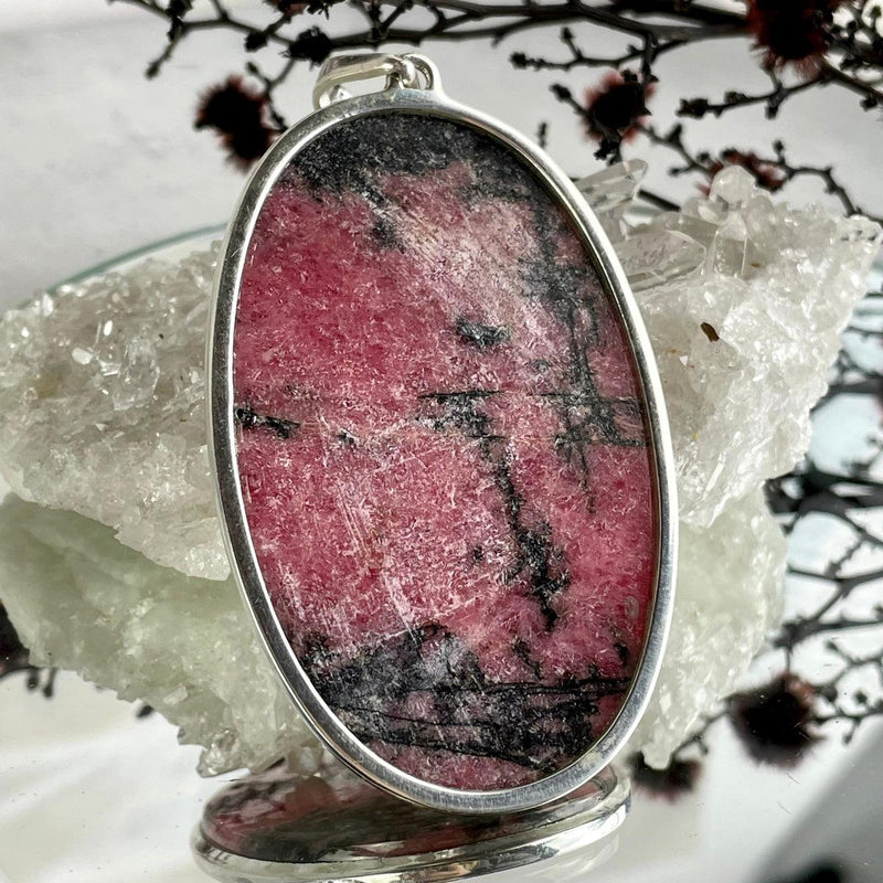 Pink And Black Marbled Stone