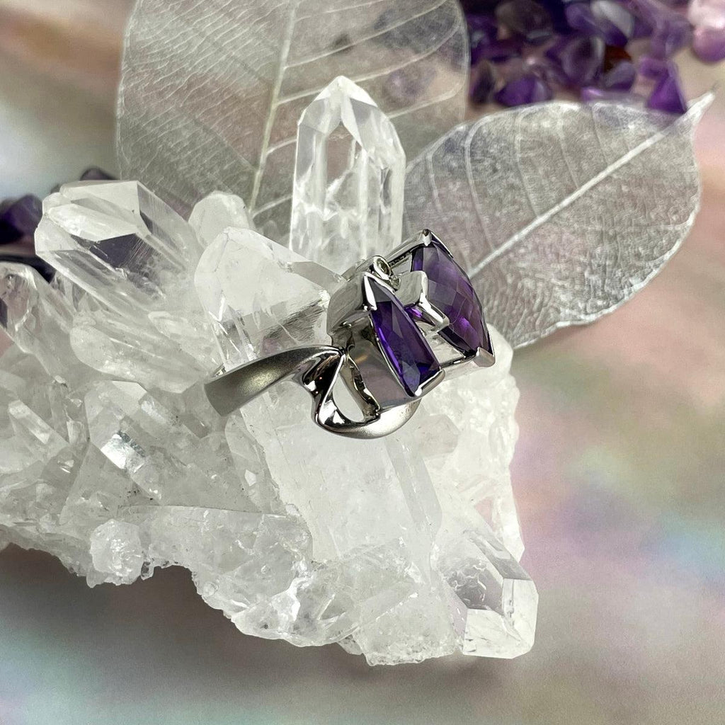 Amethyst Contemporary Ring