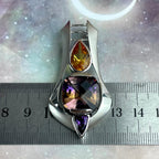 Ametrine, Citrine & Amethyst Contemporary Large Pendant by Janusz Szkutnik