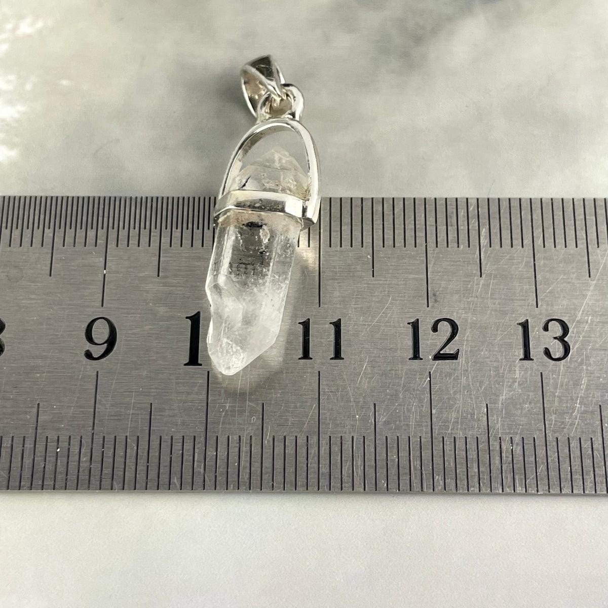 Tibetan Quartz Raw Small Double Terminated Point Pendant