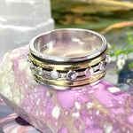 Silver And Brass Spinner Ring