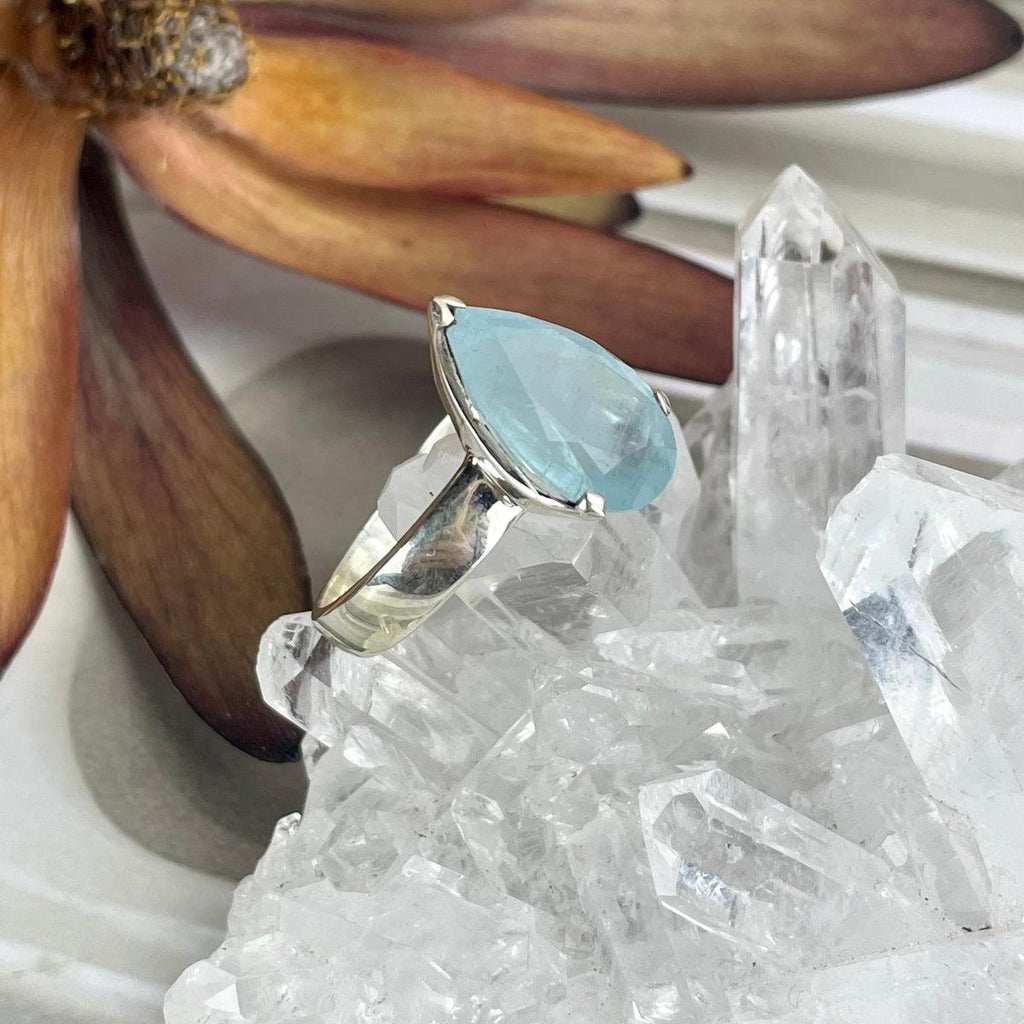 Aquamarine Large Band Ring