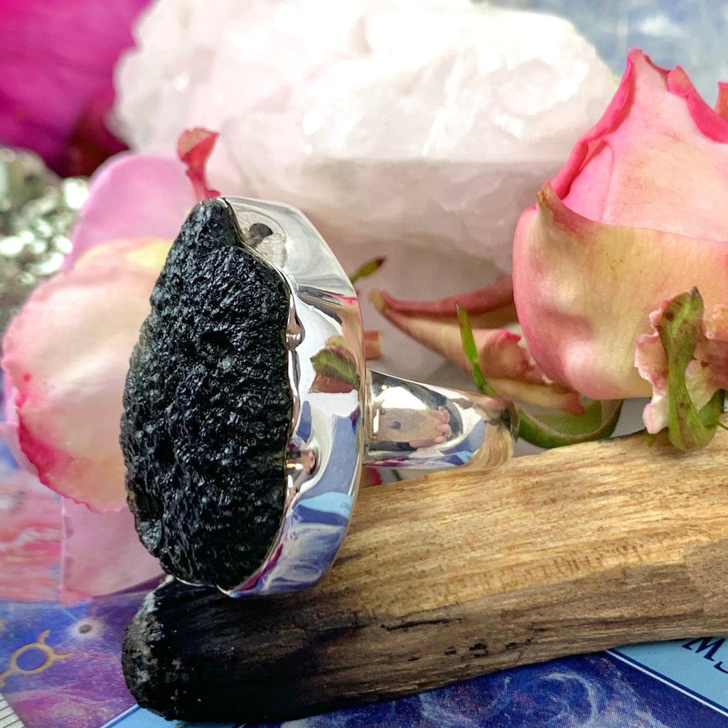 Large Moldavite Ring