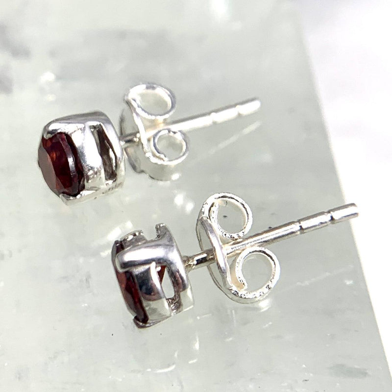 Red Crystal Stud Earrings