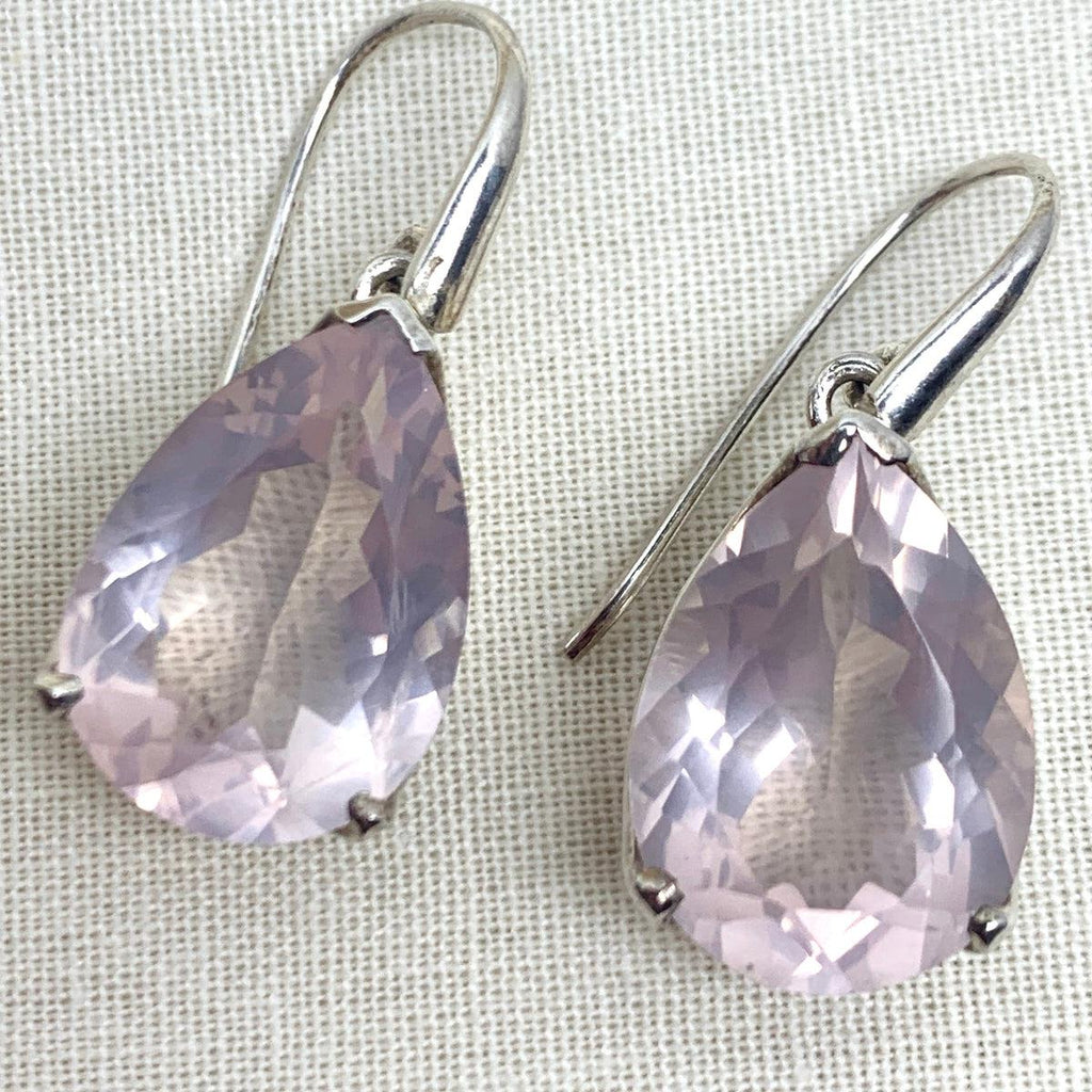 Rose Quartz Teardrop Earrings