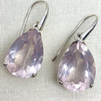 Rose Quartz Teardrop Earrings